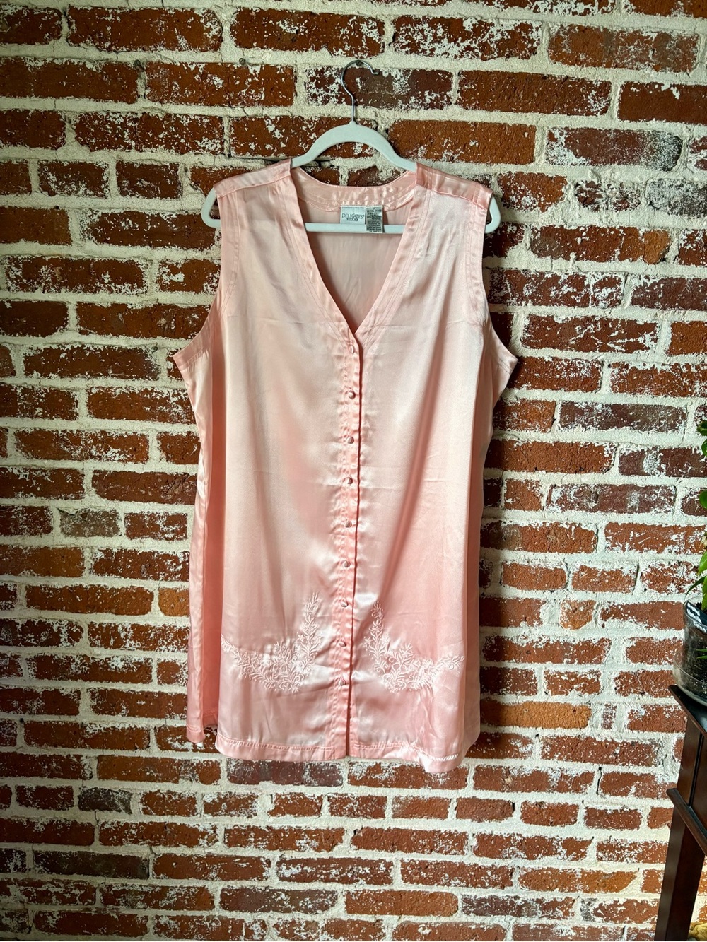 90s / Y2K Vintage Pink Slip Dress / Nightgown